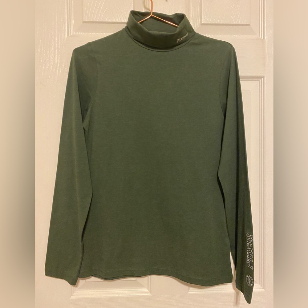Pikeur Sina Mock Neck Top, Medium, Pine Green, NWOT